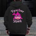 Teacher Shark Female Teacher Men Zip Up Hoodie Back Print, funny design Teacher Shark Female Teacher Men Zip Up Hoodie Back Print, funny design