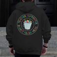 Teacher Supporter Bucket Filler Hero Men Zip Up Hoodie Back Print, funny design Teacher Supporter Bucket Filler Hero Men Zip Up Hoodie Back Print, funny design