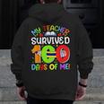 My Teacher Survived 100 Days Of Me 100 Days Of School Men Zip Up Hoodie Back Print, funny design My Teacher Survived 100 Days Of Me 100 Days Of School Men Zip Up Hoodie Back Print, funny design