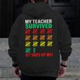 My Teacher Survived 67 Days Of Me School Kids Costume Men Zip Up Hoodie Back Print, funny design My Teacher Survived 67 Days Of Me School Kids Costume Men Zip Up Hoodie Back Print, funny design