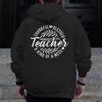 Teacher Thankful Blessed & Kind Of A Mess Hearts Cute Men Zip Up Hoodie Back Print, funny design