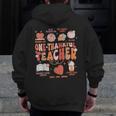 Teacher Thanksgiving Shirt Women One Thankful Teacher Fall Men Zip Up Hoodie Back Print, funny design