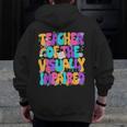 Teacher Of The Visually Impaired Blindness Awareness Men Zip Up Hoodie Back Print, funny design Teacher Of The Visually Impaired Blindness Awareness Men Zip Up Hoodie Back Print, funny design