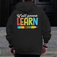 Teacher Y'All Gonna Learn Today First Day Of School Men Zip Up Hoodie Back Print, funny design Teacher Y'All Gonna Learn Today First Day Of School Men Zip Up Hoodie Back Print, funny design