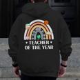 Teacher Of The Year Best Teacher Ever Men Women Men Zip Up Hoodie Back Print, funny design
