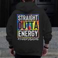 Teacher's Assistant Straight Outta Energy Teaching Tie Dye For Men Women Men Zip Up Hoodie Back Print, funny design