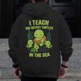 Teachers Day Men Zip Up Hoodie Back Print, funny design