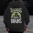 Teachers Love Zombie Teacher Halloween Fun Men Zip Up Hoodie Back Print, funny design Teachers Love Zombie Teacher Halloween Fun Men Zip Up Hoodie Back Print, funny design
