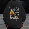 Teachers Thanksgiving Thankful For My Little Turkeys Men Zip Up Hoodie Back Print, funny design