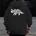 Teachersaurus Like A Normal Teacher Awesome Dinosaur Teacher Men Women Girls Kids Men Zip Up Hoodie Back Print, funny design