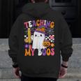 Teaching My Boos Ghost Teacher Cute Pencil Halloween Teacher Men Zip Up Hoodie Back Print, funny design Teaching My Boos Ghost Teacher Cute Pencil Halloween Teacher Men Zip Up Hoodie Back Print, funny design
