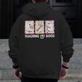Teaching Is My Boos Teacher Ghost Halloween Women Girls Men Zip Up Hoodie Back Print, funny design Teaching Is My Boos Teacher Ghost Halloween Women Girls Men Zip Up Hoodie Back Print, funny design