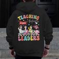 Teaching Future Leaders Groovy Teacher Back To School Men Zip Up Hoodie Back Print, Future Teacher Gifts, Groovy Teacher Gifts, funny design