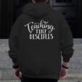 Teaching Tiny Disciples Christian Teacher Men Zip Up Hoodie Back Print, funny design Teaching Tiny Disciples Christian Teacher Men Zip Up Hoodie Back Print, funny design