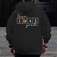Team First Grade Back To School 1st Grade Teacher Kids Cute Men Zip Up Hoodie Back Print, First Grade Teacher Gifts, funny design