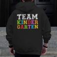 Team Kindergarten Shirt Boy Girl Teacher Graduation Men Zip Up Hoodie Back Print, funny design