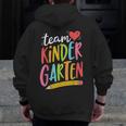 Team Kindergarten Teacher Student Back To School Men Zip Up Hoodie Back Print, funny design