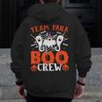 Team Para Boo Crew Halloween Ghost Paraprofessional Teacher Men Zip Up Hoodie Back Print, funny design