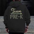 Team Pre-K Camo Pre-K Teacher Camouflage Men Zip Up Hoodie Back Print, funny design Team Pre-K Camo Pre-K Teacher Camouflage Men Zip Up Hoodie Back Print, funny design
