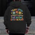 Team SPED We Grow With The Flow Special Ed Teacher Men Zip Up Hoodie Back Print, funny design Team SPED We Grow With The Flow Special Ed Teacher Men Zip Up Hoodie Back Print, funny design