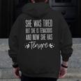 Tenured Professor Women Teacher Tired Tenacious And Tenure Men Zip Up Hoodie Back Print, funny design