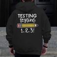 Testing Testing 123 Cute Test Day School Teacher Exam For Men Women Girls Kids Men Zip Up Hoodie Back Print, funny design Testing Testing 123 Cute Test Day School Teacher Exam For Men Women Girls Kids Men Zip Up Hoodie Back Print, funny design