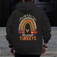 Thankful For My 5th Grade Turkeys Thanksgiving Teacher Men Zip Up Hoodie Back Print, funny design