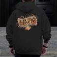 Thankful Teacher Shirts For Women Teach Thanksgiving Teacher Men Zip Up Hoodie Back Print, funny design