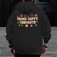 Think Happy Thoughts Teens Spring Positive Message Teachers For Men Women Girls Kids Men Zip Up Hoodie Back Print, funny design Think Happy Thoughts Teens Spring Positive Message Teachers For Men Women Girls Kids Men Zip Up Hoodie Back Print, funny design