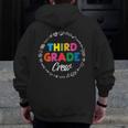 Third Grade Crew First Day Of School 3rd Grade Teacher Men Zip Up Hoodie Back Print, First Grade Teacher Gifts, funny design
