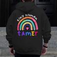 Tiny Human Tamer Watercolor Rainbow Daycare Teacher Men Zip Up Hoodie Back Print, funny design Tiny Human Tamer Watercolor Rainbow Daycare Teacher Men Zip Up Hoodie Back Print, funny design