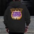 This Is My Tired Teacher Costume Halloween Teachers Men Zip Up Hoodie Back Print, funny design