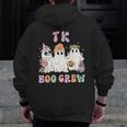 TK Boo Crew Retro Groovy Halloween Floral Ghost TK Teacher Men Zip Up Hoodie Back Print, Groovy Teacher Gifts, funny design TK Boo Crew Retro Groovy Halloween Floral Ghost TK Teacher Men Zip Up Hoodie Back Print, Groovy Teacher Gifts, funny design