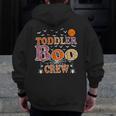 Toddler Boo Crew Halloween Daycare Teacher Kids Men Zip Up Hoodie Back Print, funny design