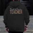 Toddler Teacher Leopard Appreciation For Women For Work Men Zip Up Hoodie Back Print, funny design Toddler Teacher Leopard Appreciation For Women For Work Men Zip Up Hoodie Back Print, funny design