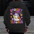 Trick Or Teach Spooky Teacher Ghost Halloween Teacher Men Zip Up Hoodie Back Print, funny design Trick Or Teach Spooky Teacher Ghost Halloween Teacher Men Zip Up Hoodie Back Print, funny design
