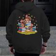 Turkey Reading Books Fall Season Thanksgiving Teacher Book Men Zip Up Hoodie Back Print, funny design Turkey Reading Books Fall Season Thanksgiving Teacher Book Men Zip Up Hoodie Back Print, funny design