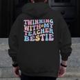 Twinning With My Teacher Bestie Teaching Partner Men Zip Up Hoodie Back Print, funny design Twinning With My Teacher Bestie Teaching Partner Men Zip Up Hoodie Back Print, funny design