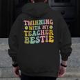 Twinning With My Teacher Bestie Twin Day Matching Teachers For Men Women Girls Kids Men Zip Up Hoodie Back Print, funny design Twinning With My Teacher Bestie Twin Day Matching Teachers For Men Women Girls Kids Men Zip Up Hoodie Back Print, funny design
