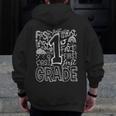 Typography 1st Grade Team Student Teacher Men Zip Up Hoodie Back Print, funny design Typography 1st Grade Team Student Teacher Men Zip Up Hoodie Back Print, funny design