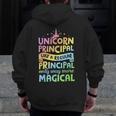 Unicorn Principal Back To School Teacher Appreciation Men Zip Up Hoodie Back Print, funny design Unicorn Principal Back To School Teacher Appreciation Men Zip Up Hoodie Back Print, funny design