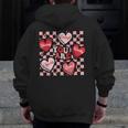 Valentine You Are Loved Worthy Enough Candy Heart Teacher For Men Women Girls Kids Men Zip Up Hoodie Back Print, funny design