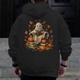 Vintage Ghost Book Reading Pumpkin Gothic Halloween Teachers Men Women Kids Men Zip Up Hoodie Back Print, funny design Vintage Ghost Book Reading Pumpkin Gothic Halloween Teachers Men Women Kids Men Zip Up Hoodie Back Print, funny design