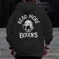 Vintage Halloween Teacher Women Reading Read More Books Men Zip Up Hoodie Back Print, funny design Vintage Halloween Teacher Women Reading Read More Books Men Zip Up Hoodie Back Print, funny design