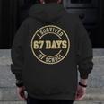 Vintage I Survived 67 Days Of School Teachers Students Men Zip Up Hoodie Back Print, funny design Vintage I Survived 67 Days Of School Teachers Students Men Zip Up Hoodie Back Print, funny design