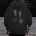 Violin Player Instrument Music Teacher Musical Violinist Men Zip Up Hoodie Back Print, funny design