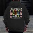 I Want To Be A Schwa It's Never Stressed Reading Teacher Men Zip Up Hoodie Back Print, funny design