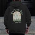 Weird Teachers Build Character- Teacher's Day Men Zip Up Hoodie Back Print, funny design