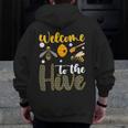 Welcome To The Hive Bee Teacher Back To School Men Zip Up Hoodie Back Print, funny design Welcome To The Hive Bee Teacher Back To School Men Zip Up Hoodie Back Print, funny design