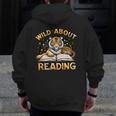 Wild About Reading Tiger For Teachers & Students Men Zip Up Hoodie Back Print, funny design Wild About Reading Tiger For Teachers & Students Men Zip Up Hoodie Back Print, funny design